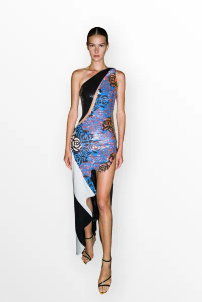 Isabel Sanchis Caprie One-shoulder Sequin Dress In Multi
