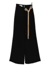 Isabel Sanchis Chain-detail Palazzo Trousers In Black