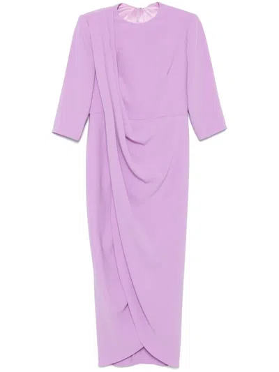 ISABEL SANCHIS DRAPED MAXI DRESS