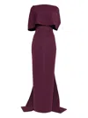 Isabel Sanchis Macarie Gown In Burgundy