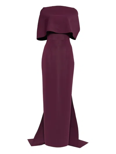 Isabel Sanchis Macarie Gown In Burgundy