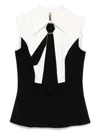Isabel Sanchis Necktie Sleeveless Top In Multi