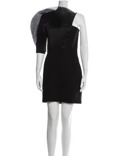 Pre-owned Isabel Sanchis One-shoulder Mini Dress In Black