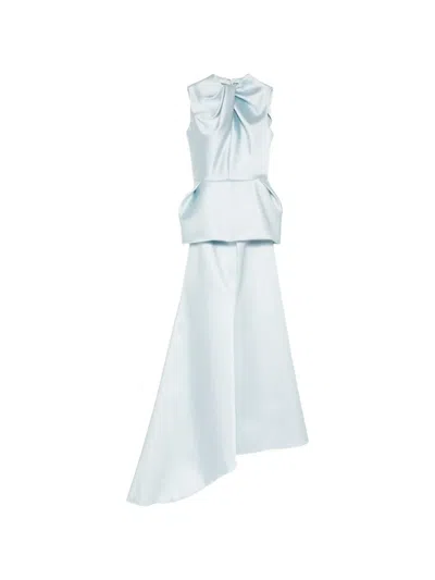 Isabel Sanchis Peplum Fishtail Dress Set In Blue