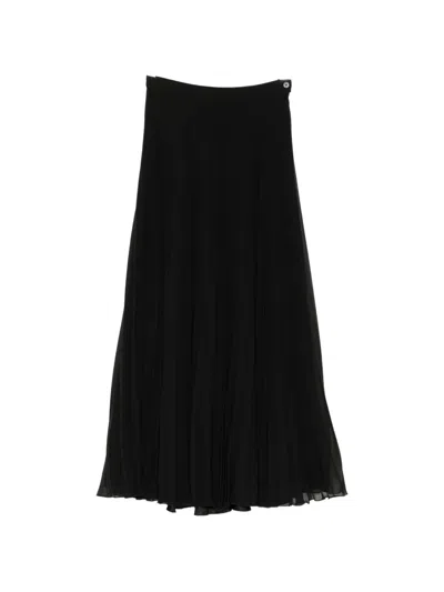 Isabel Sanchis Pleated Maxi Skirt In Black