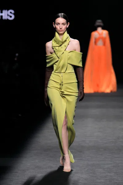 Isabel Sanchis Plech-top With Skirt In Yellow