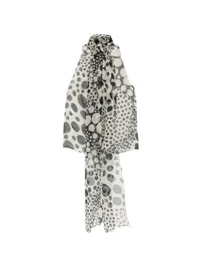 Isabel Sanchis Polka-dot Scarf Blouse In White