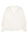 Isabel Sanchis Silk Long Sleeves Shirt In White