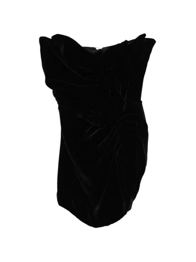 Isabel Sanchis Velvet Top In Black