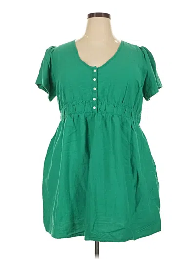Pre-owned Isabel Short Sleeve Blouse In Green