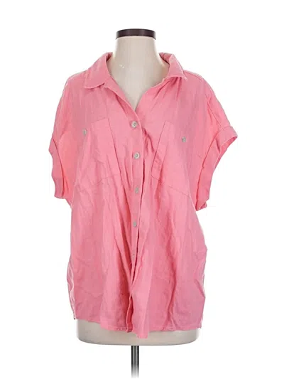 Pre-owned Isabel Short Sleeve Blouse In Pink