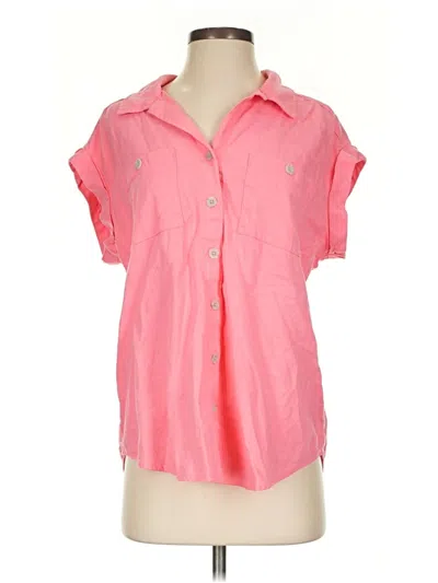 Pre-owned Isabel Short Sleeve Blouse In Pink