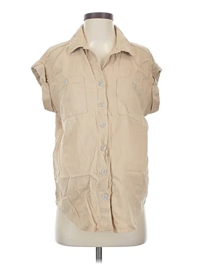 Pre-owned Isabel Sleeveless Button Down Shirt In Brown