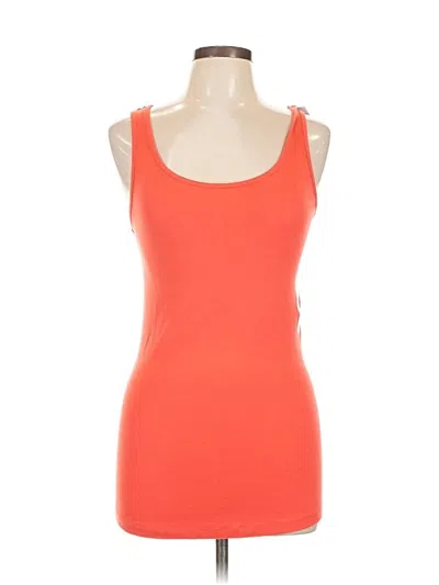 Pre-owned Isabel Sleeveless Top Orange Scoop Neck Tops
