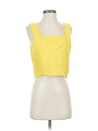 Pre-owned Isabel Sleeveless Top Yellow Square Neckline Tops
