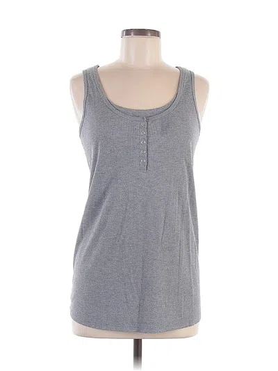Pre-owned Isabel Tank Top Gray Halter Neckline Tops