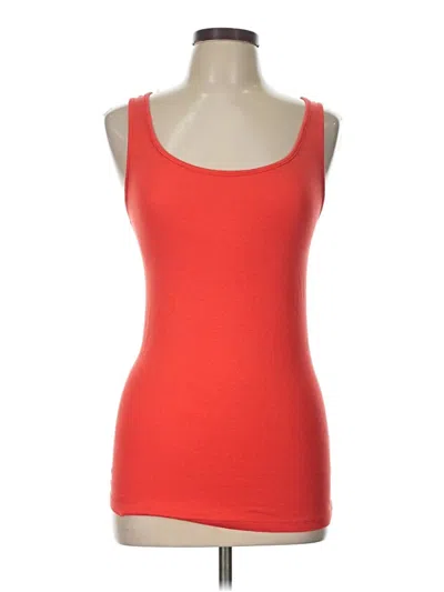 Pre-owned Isabel Tank Top Orange Strapless Neckline Tops