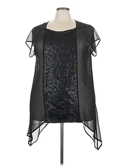 Pre-owned Isabel Toledo For Lane Bryant Short Sleeve Blouse In Black