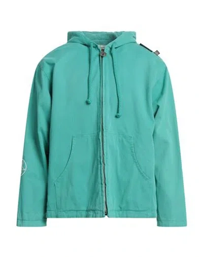 Isabella 1985 Man Jacket Emerald Green Size L Cotton, Elastane