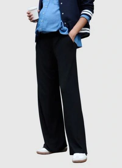 Isabella Oliver Eda Maternity Wide-leg Trousers In Black
