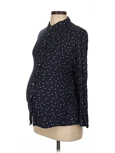 Pre-owned Isabella Oliver Long Sleeve Blouse In Black