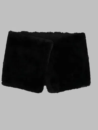 Isabella Pelliccia Luxurious Faux Fur Scarf In Black