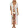 Isabella Rose 1969 Crochet Trim Cotton Cover-up In White