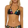 Isabella Rose 1969 Halter Triangle Swim Top In Black