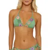 Isabella Rose 1969 Halter Triangle Swim Top In Seafoam