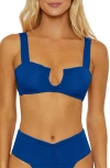 Isabella Rose Belmore U-wire Bikini Top In Blue