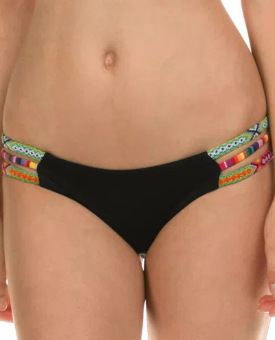 Isabella Rose Besties Tahiti Cheeky Bikini Bottom In Isa Black In Multi