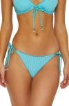 Isabella Rose Cataline Side Tie Bikini Bottoms In Aquamarine