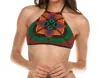 Isabella Rose Crochet High Neck Bikini Top In Isa Bali Hai In Multi