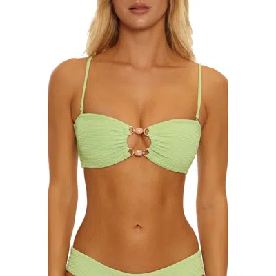 Isabella Rose Isola Bella Convertible Bandeau Bikini Top In Green