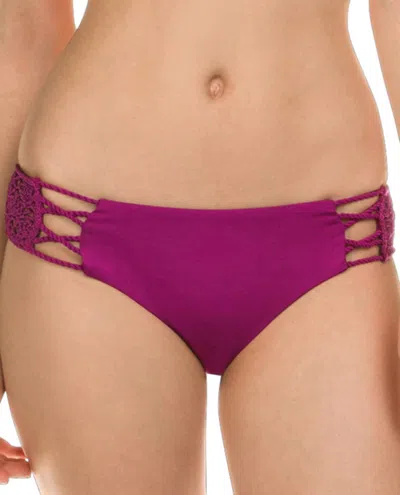 Isabella Rose Lolita Crochet Maui Full Bikini Bottom In Isa Purple In Multi