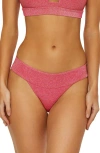 Isabella Rose Marseille Metallic Swim Bottoms In Rouge