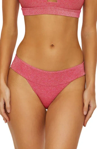 Isabella Rose Marseille Metallic Swim Bottoms In Rouge