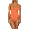 Isabella Rose Maza Lace-up Side One-piece Swimsuit In Poppy