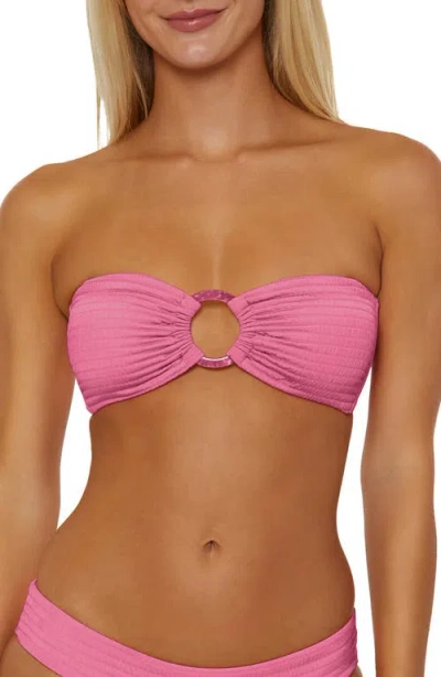 Isabella Rose Maza O-ring Bandeau Bikini Top In Pink