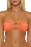 Isabella Rose Maza Ring Bandeau Bikini Top In Poppy