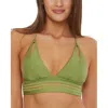 Isabella Rose Queensland Womens Textured Nylon Bikini Swim Top In Sweet Pea