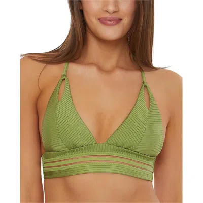 Isabella Rose Queensland Womens Textured Nylon Bikini Swim Top In Sweet Pea