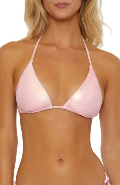 Isabella Rose Sea Shell Triangle Bikini Top In Primrose Pink