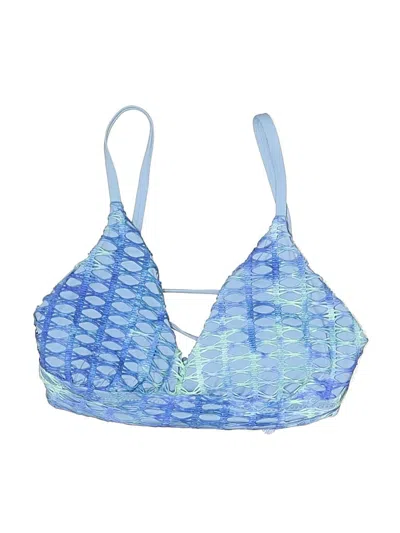 Pre-owned Isabella Rose Swimsuit Top Blue Swimwear