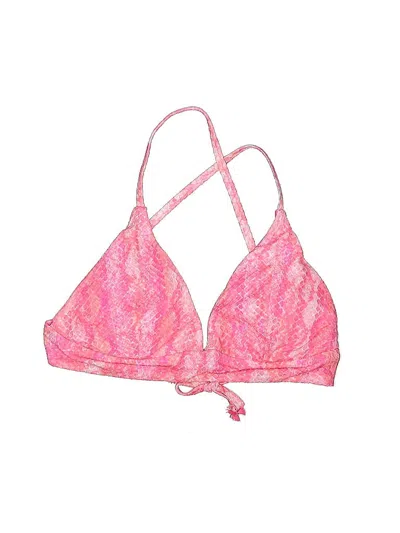 Pre-owned Isabella Rose Swimsuit Top Pink Paisley Pattern Swimwear
