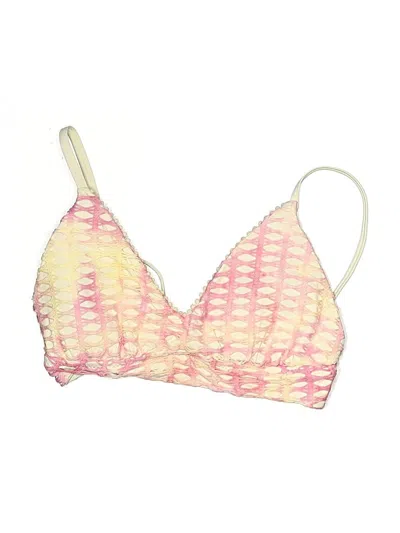 Isabella Rose Swimsuit Top Pink Tweed Pattern Swimwear In Multi