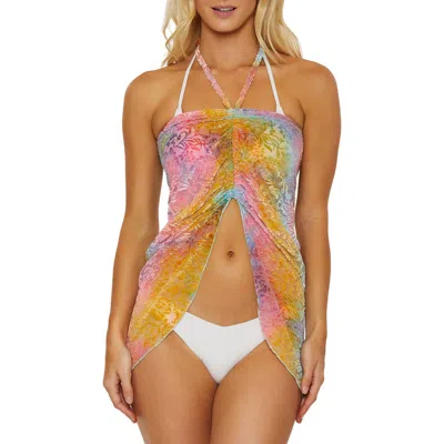Isabella Rose Tropea Convertible Cover-up Skirt In Pink Multi