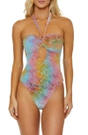 Isabella Rose Tropea One-piece Swimsuit In Pink Multi