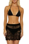 Isabella Rose Tuscany Cover-up Miniskirt In Black