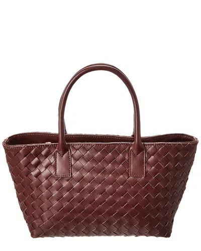 Isabella Rosetti Anya Hand-woven Leather Satchel In Brown